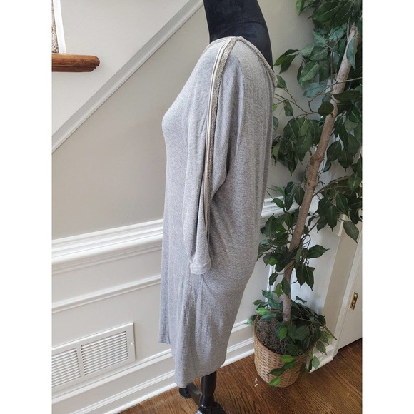 All Saints Women's Gray Viscose Round Neck Sleeveless Knee Length Dress Size 10 - Picture 6 of 12